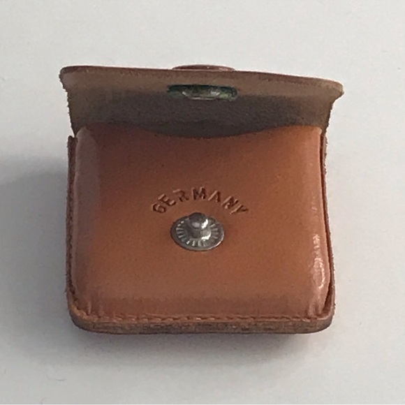 German Brass Folding Spring Loupe Stamp Jeweler Magnifying Glass w/Case - VTG - Picture 4 of 16